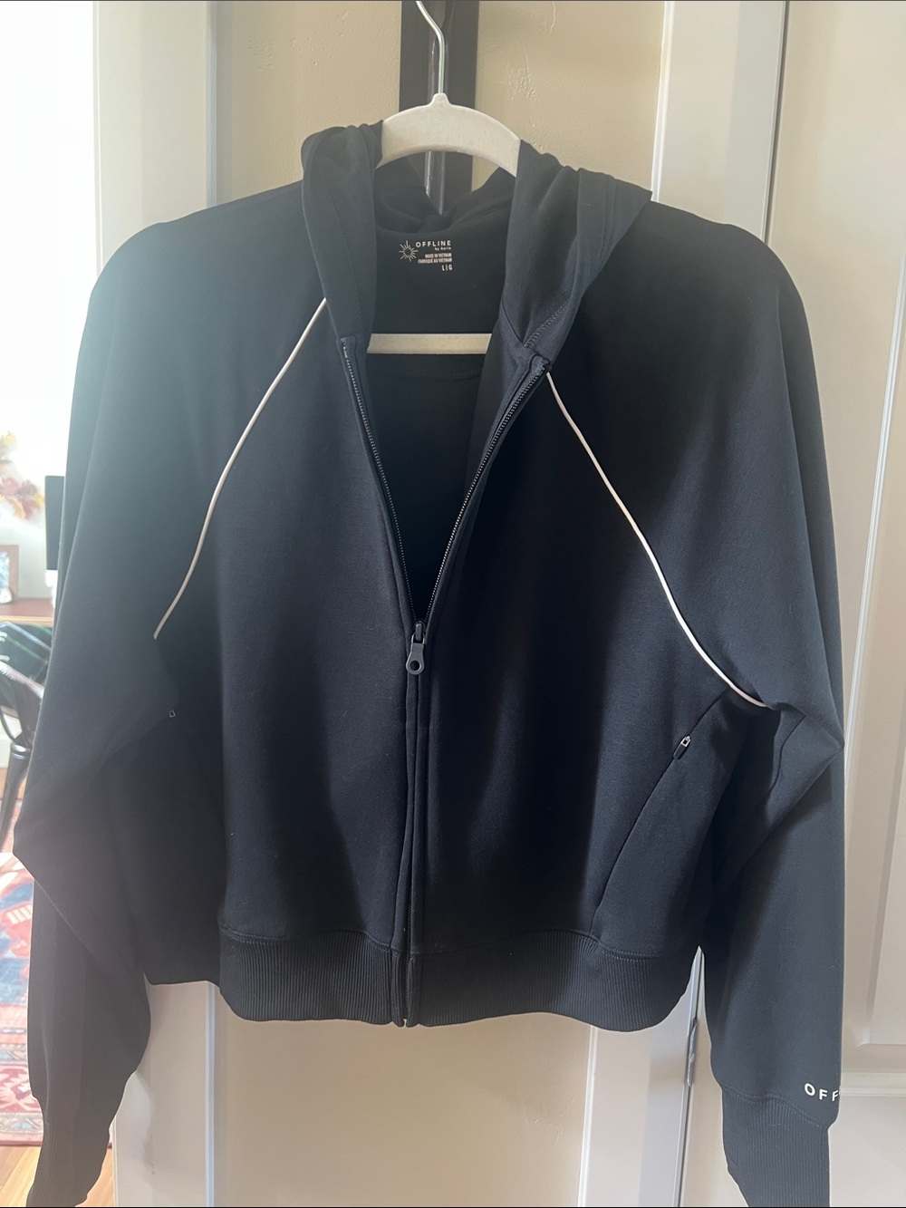 Offline By Aerie Jacket with White Contrast Piping